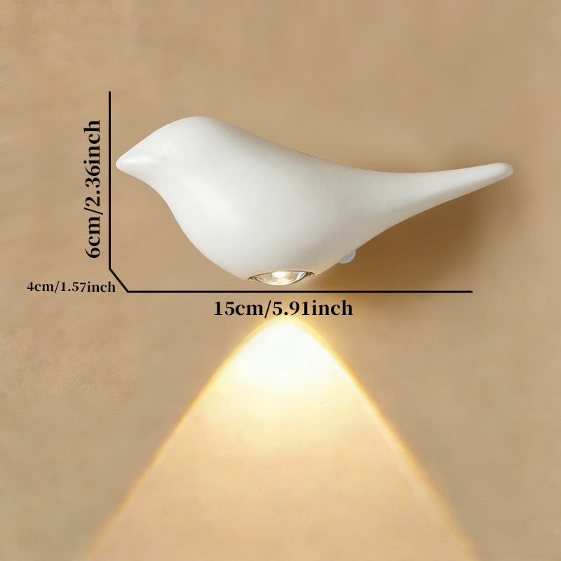 Perch motion-sensor LED night light, bird design